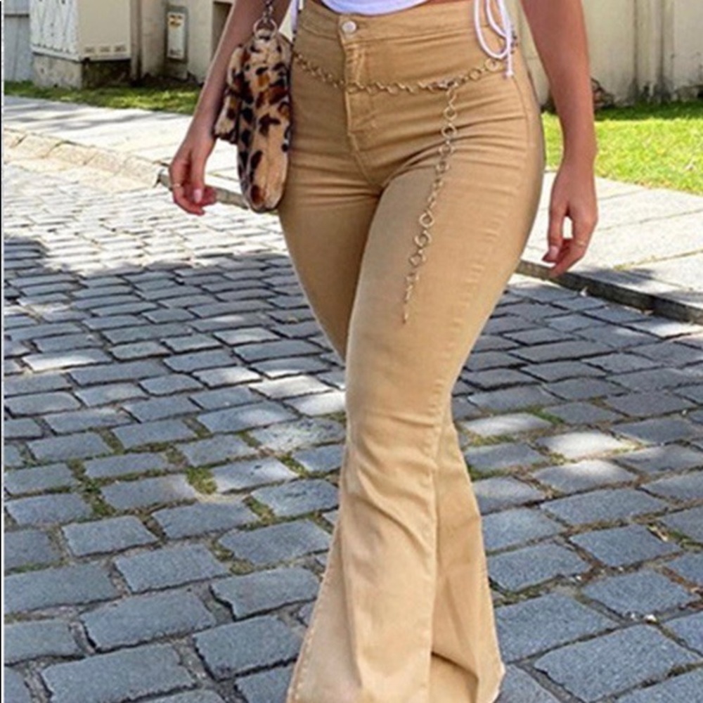 blushmark khaki flare jeans!